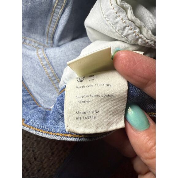 Reformation Distressed Blue Light Wash Denim Destroyed Knees Miami Size 25 - Picture 7 of 10